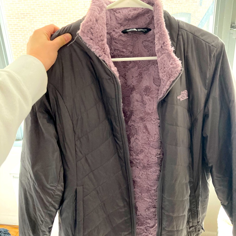 North face purple puffer